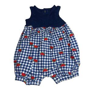 Just One You by Carter's Watermelon Print 100% Cotton Romper Size 9 M
